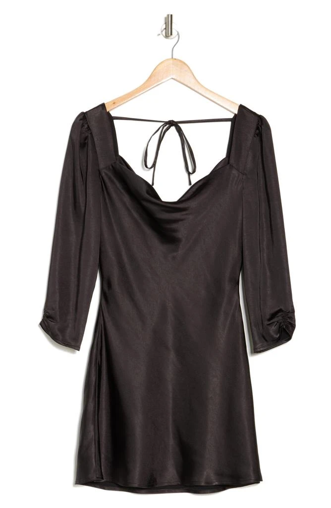Lush Long Sleeve Satin Minidress 3