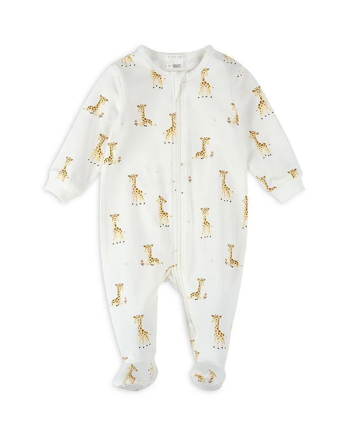 Petit Lem Girls' Giraffe Print Sleeper Footie - Baby 2