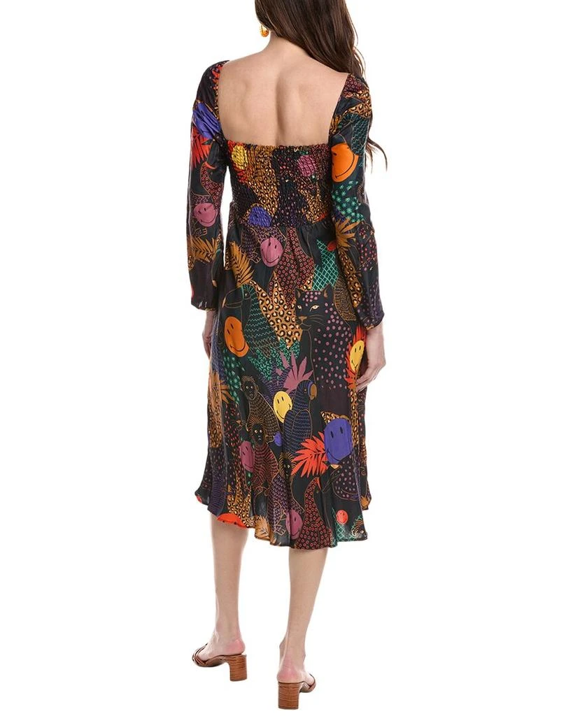 Farm Rio FARM RIO Puff Sleeve Midi Dress 2