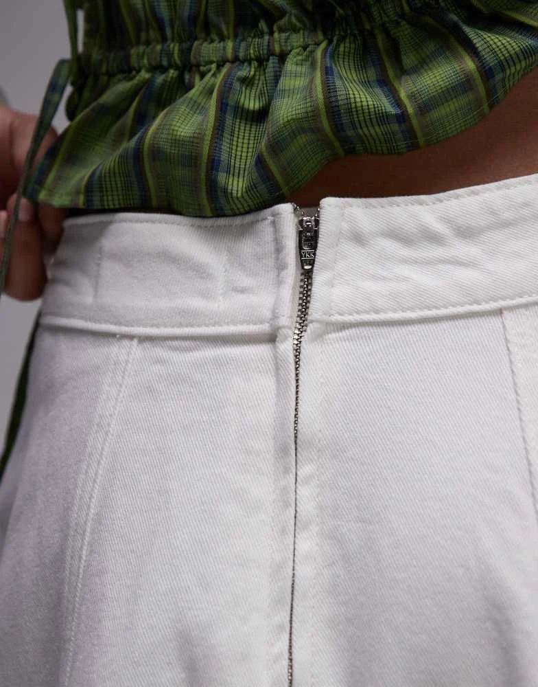 Topshop Topshop denim circle maxi skirt in ecru Dresses Skirts