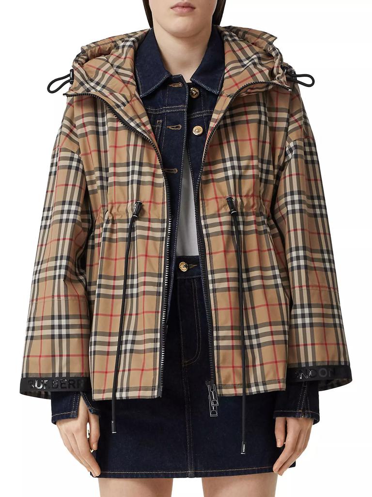 【BURBERRY】 VINTAGE CHECK MOTIF BACTON JACKET Burberry Bacton Hooded Check Logo Coat - Jackets - Free