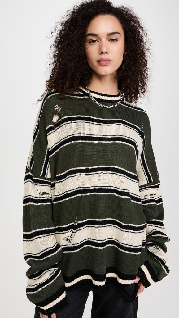 Ragged Priest In Line Knit Sweater