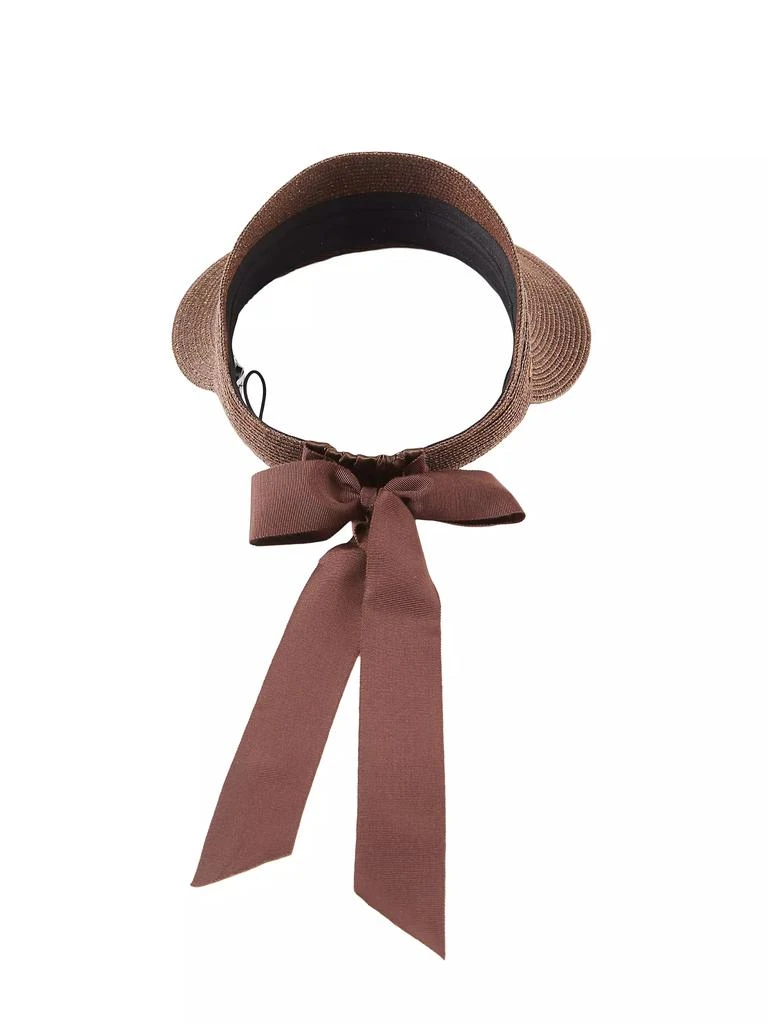 Eugenia Kim Ricky Straw Self-Tie Visor 6
