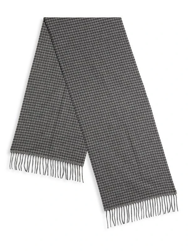 COLLECTION Houndstooth Silk-Cashmere Scarf – On Sale Now with Up