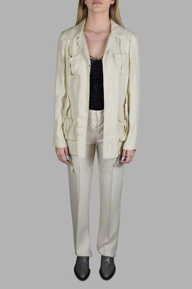Prada Tailored Beige Two-Piece Suit With Belted Jacket 2
