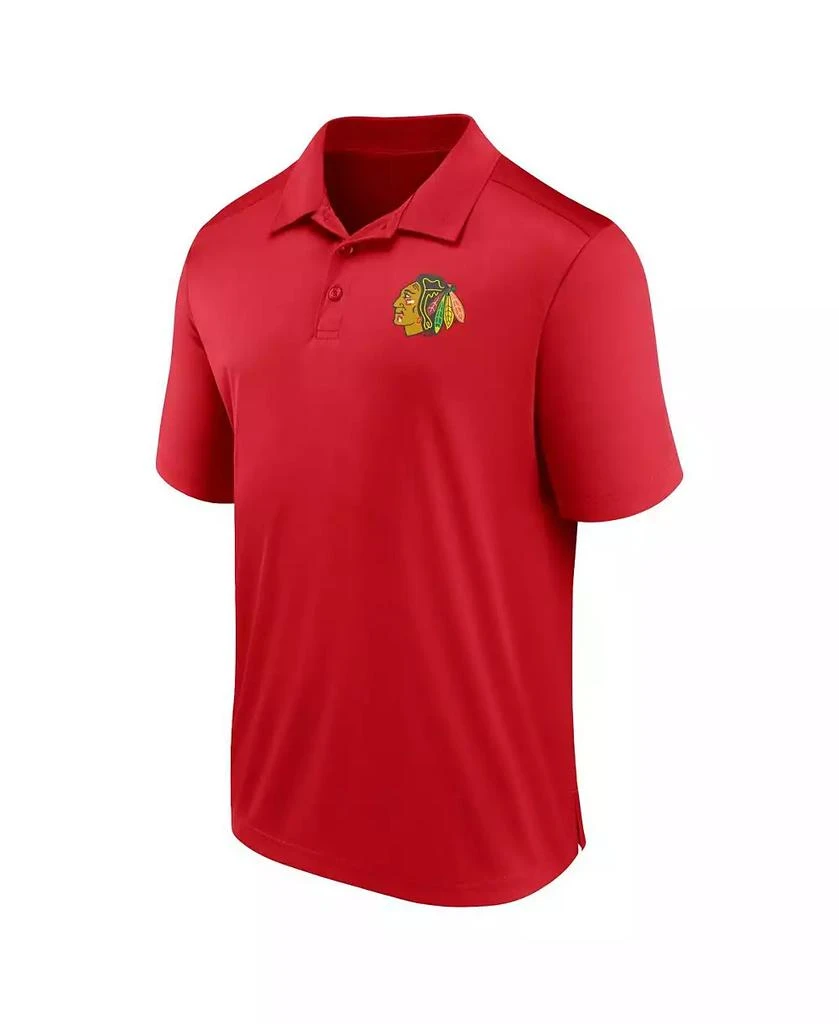 Fanatics Men's Red Chicago Blackhawks Left Side Block Polo Shirt 2