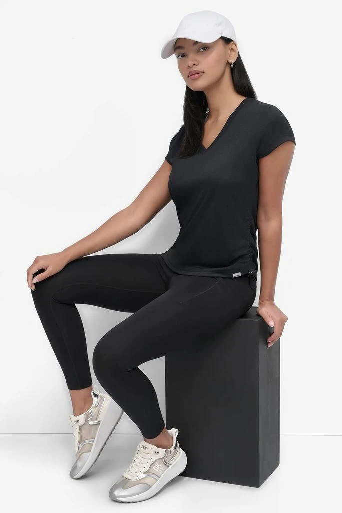 DKNY RUCHED TECH-MESH PERFORMANCE TEE 7