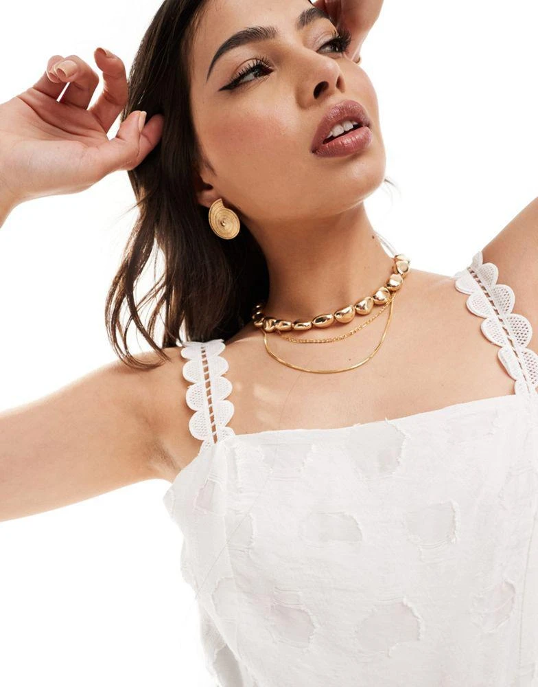 French Connection French Connection Freya organza mini dress in white 3