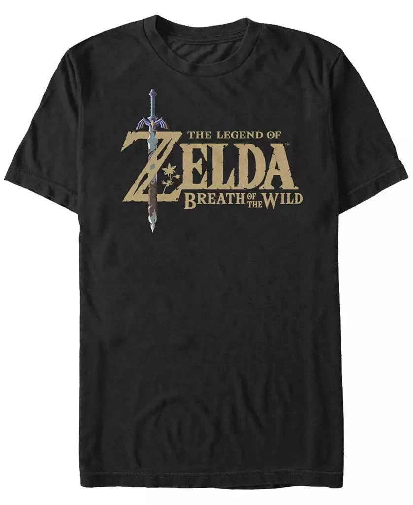 Nintendo Nintendo Men's Legend of Zelda Breath of The Wind Logo Short Sleeve T-Shirt 1