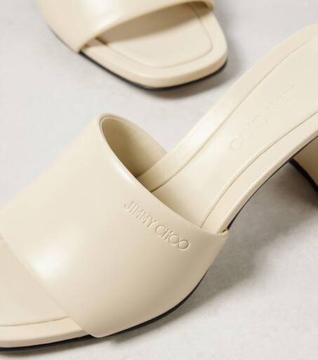Jimmy Choo Lena 70 leather mules - Sandals - BeyondStyle