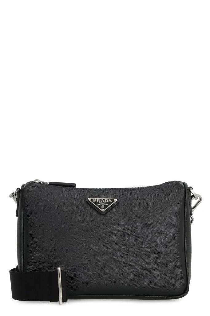 Prada Prada Leather Messenger Bag 1