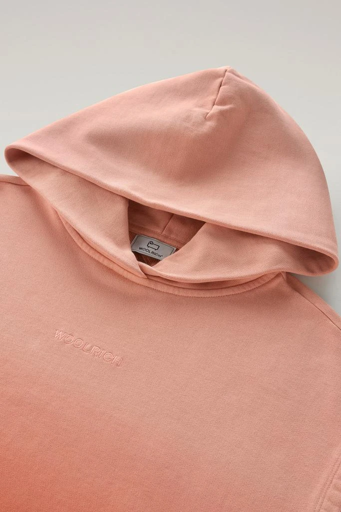 WOOLRICH Sleeveless Hoodie in Garment-Dyed Pure Cotton - Women - Pink 6