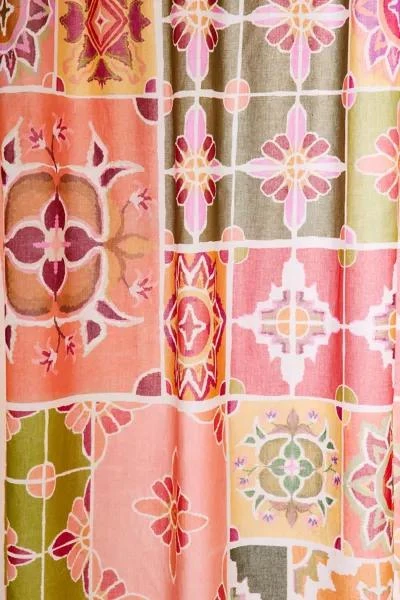 Urban Outfitters Izzy Tile Patterned Shower Curtain 2