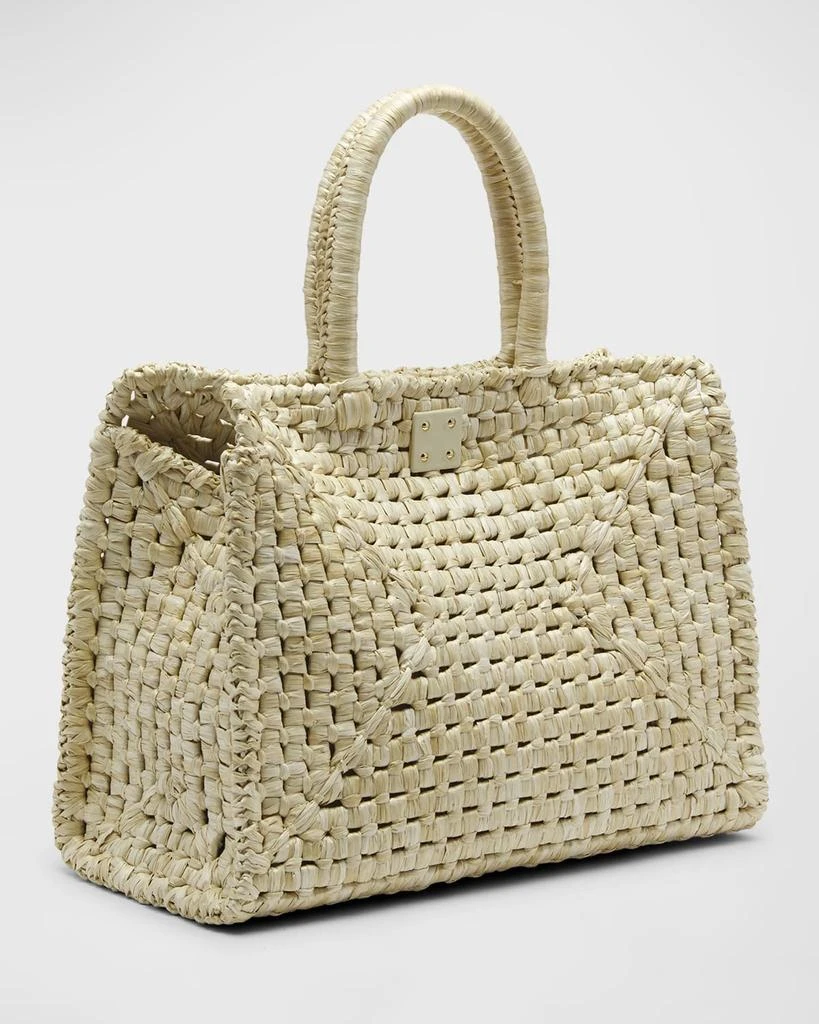 Salvatore Ferragamo The Studio Raffia Basket Top-Handle Bag 6