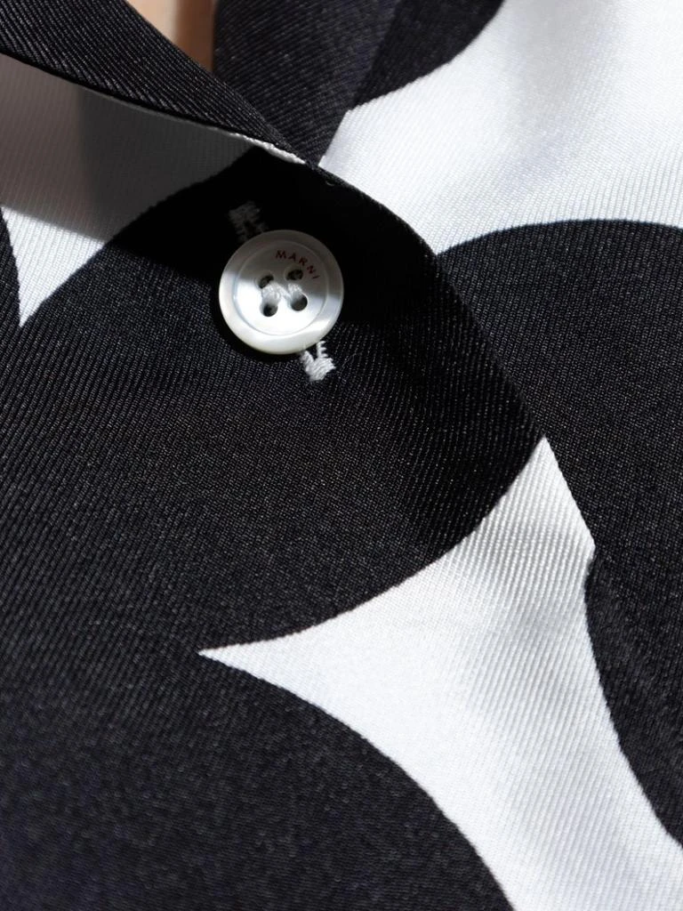 Marni WHITE MC SHIRT WITH BLACK FLOWERS 3