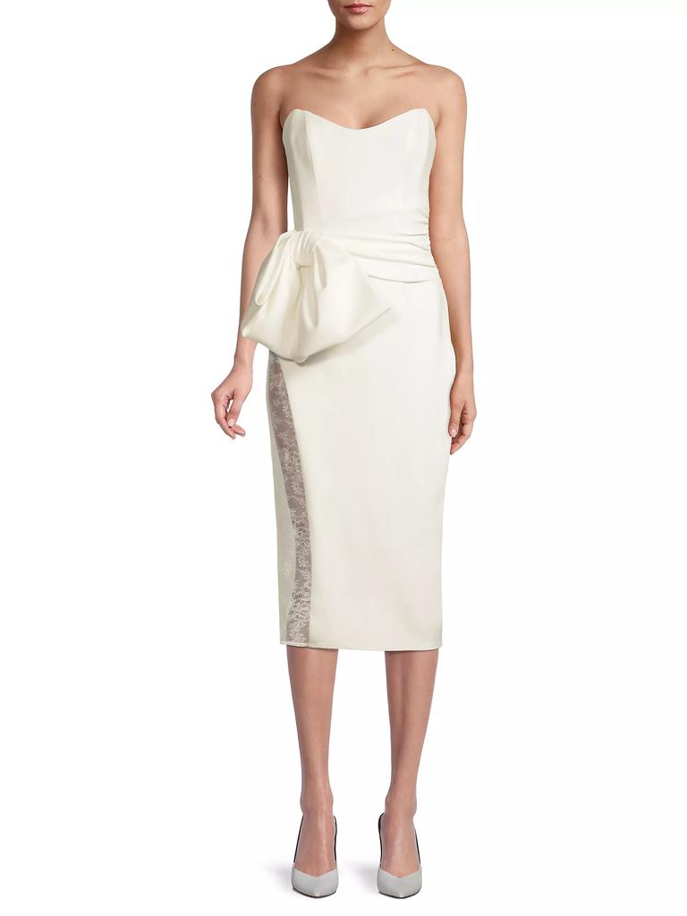 Katie May Natalie Bustier Lace Midi Dress