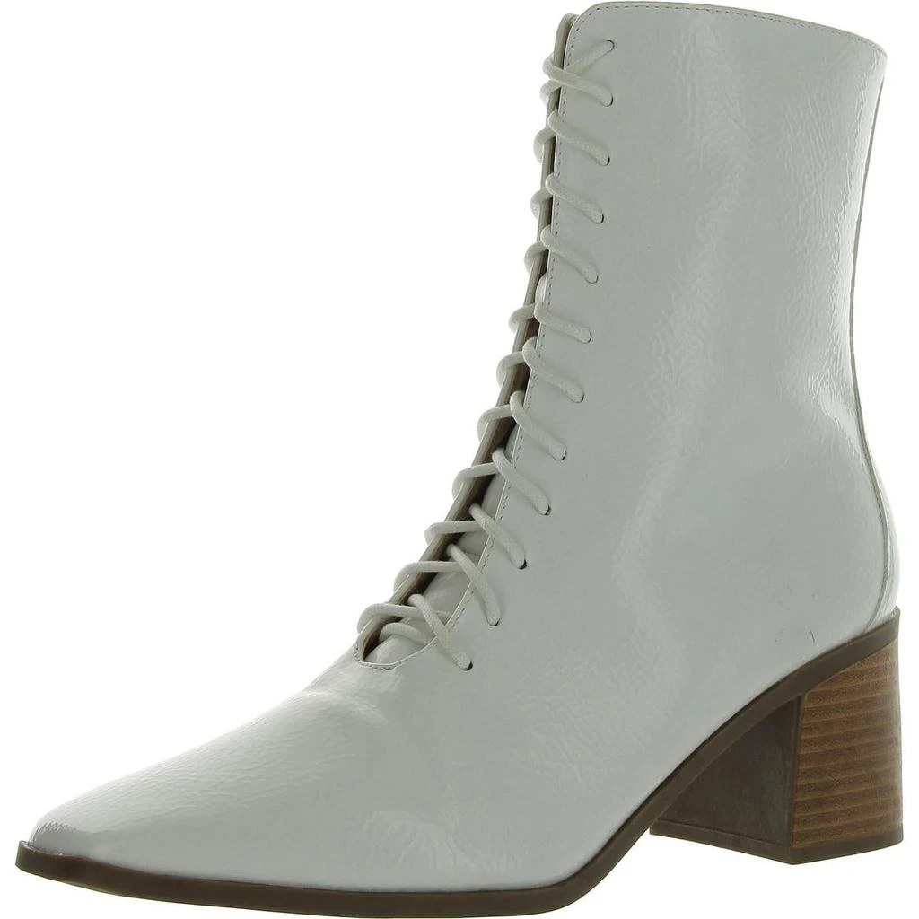 Journee Collection Womens Faux Leather Square Toe Mid-Calf Boots 1