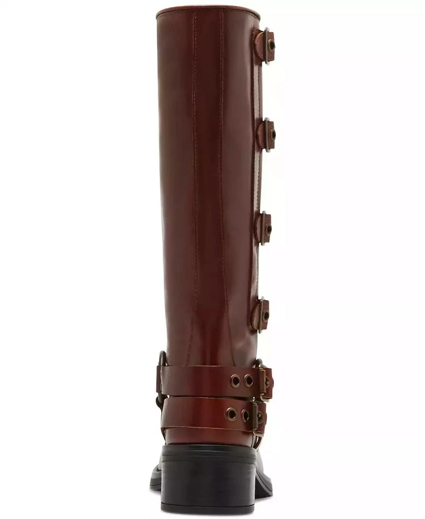 Steve Madden Women's Rocky Knee-High Buckled Moto Boots 3