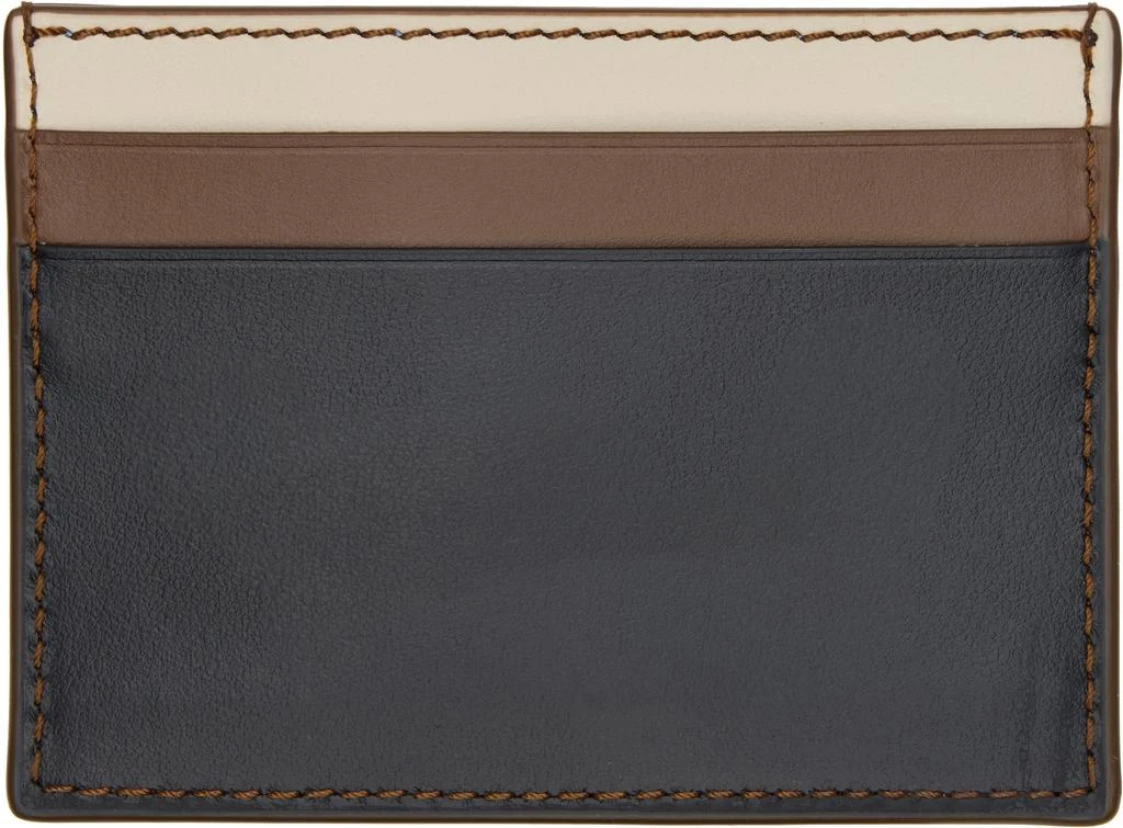 Lanvin Black 
Brown 
Tricolor
 Leather Card Holder 2
