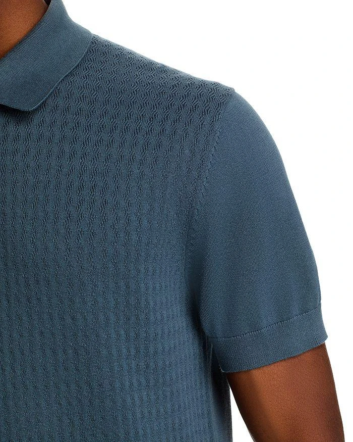 The Men's Store at Bloomingdale's Pointelle Short Sleeve Sweater Polo - Exclusive 5