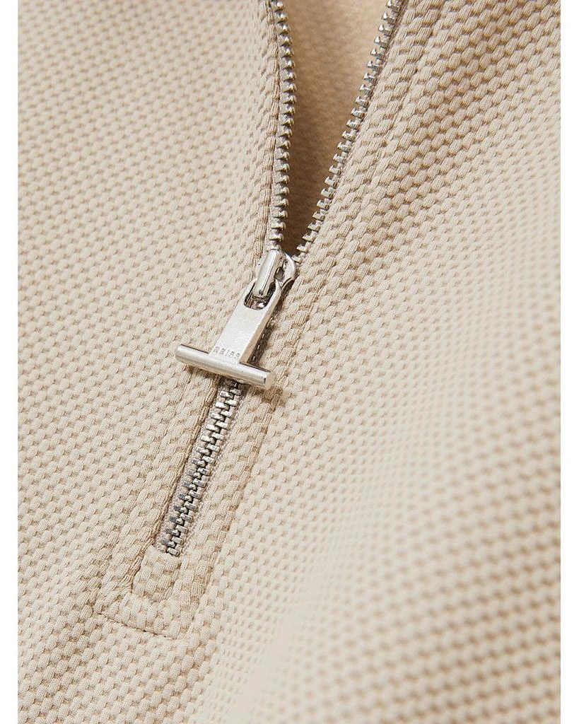REISS Albany Regular Fit Textured Quarter Zip Polo Shirt 5