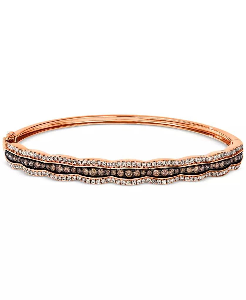 Le Vian Chocolate Diamond 
Nude Diamond Scalloped Bangle Bracelet (1-7/8 ct. t.w.) in 14k White Gold (Also Available in Rose Gold and Yellow Gold) 1