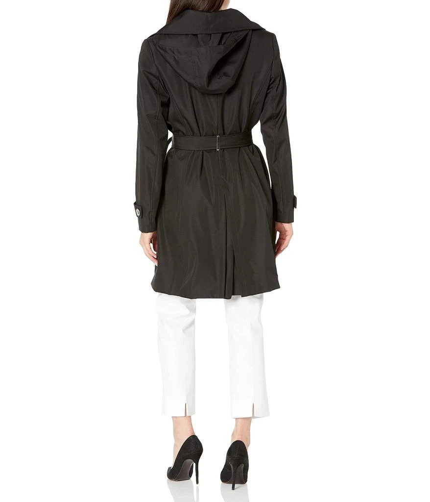 Calvin Klein Single Breasted Belted Rain Jacket with Removable Hood 2