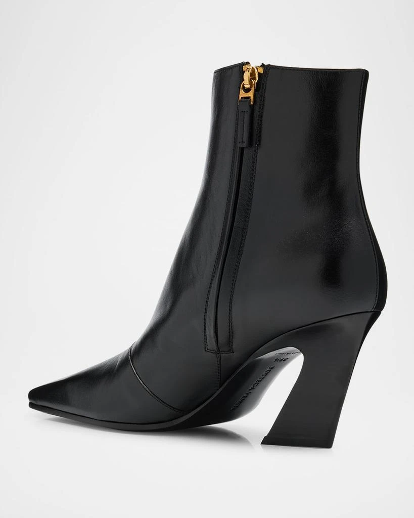Bottega Veneta Lewis Leather Square-Toe Ankle Boots 4