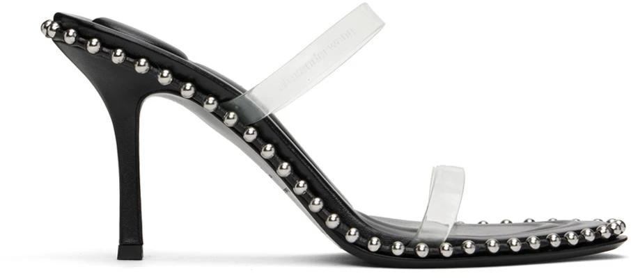 Alexander Wang Black Nova 85 Strappy PVC Heeled Sandals 1