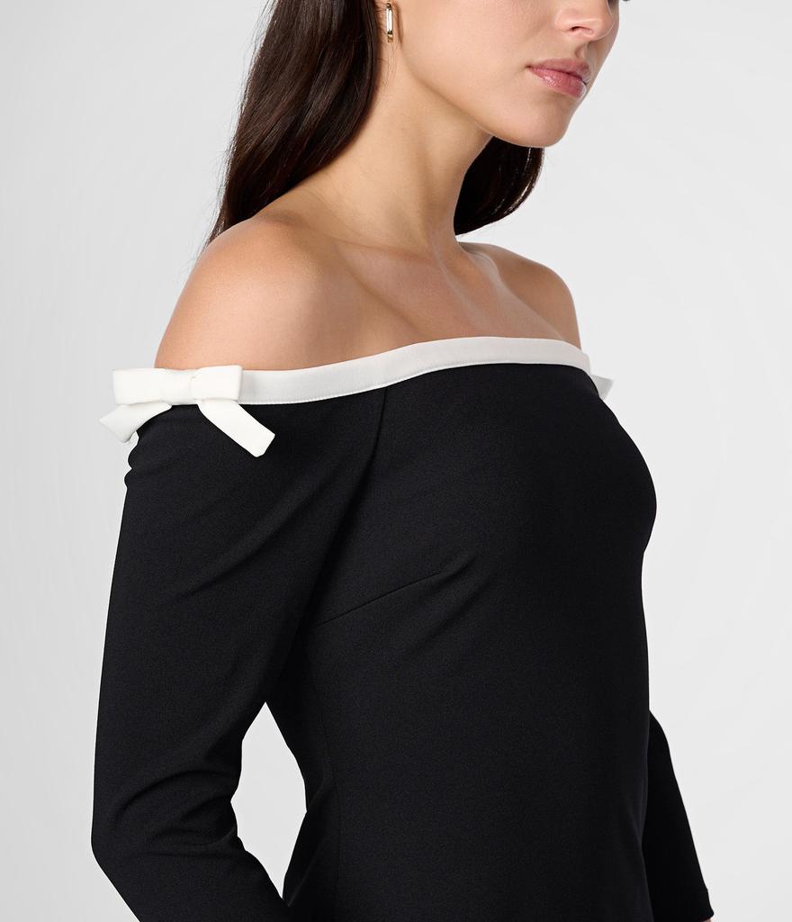 Karl Lagerfeld Paris BOW DETAIL OFF THE SHOULDER DRESS