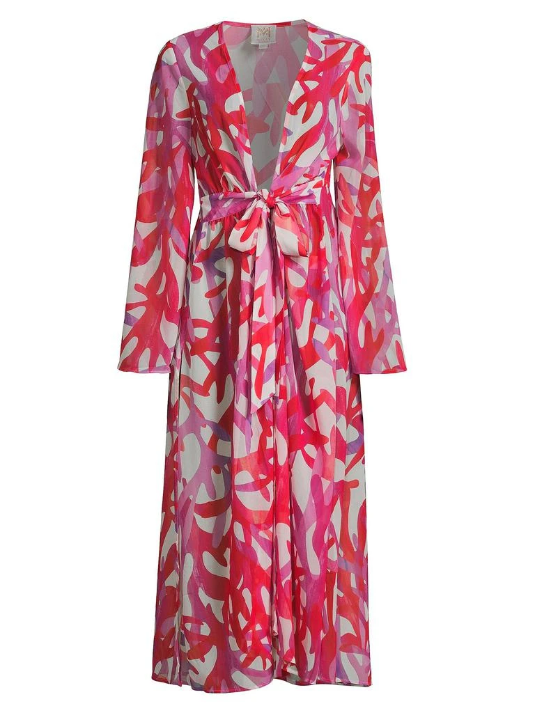 Milly Vince Under The Sea Chiffon Maxi Dress 5