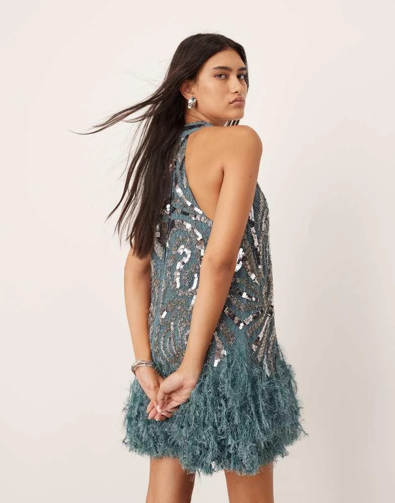drama mini dress Casa Drama Embellished Mini Dress Black