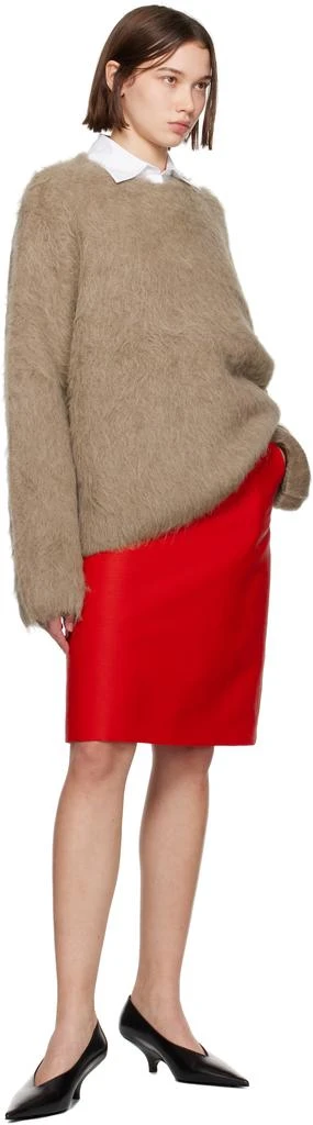 Totême Taupe Boxy Alpaca Knit Sweater 4