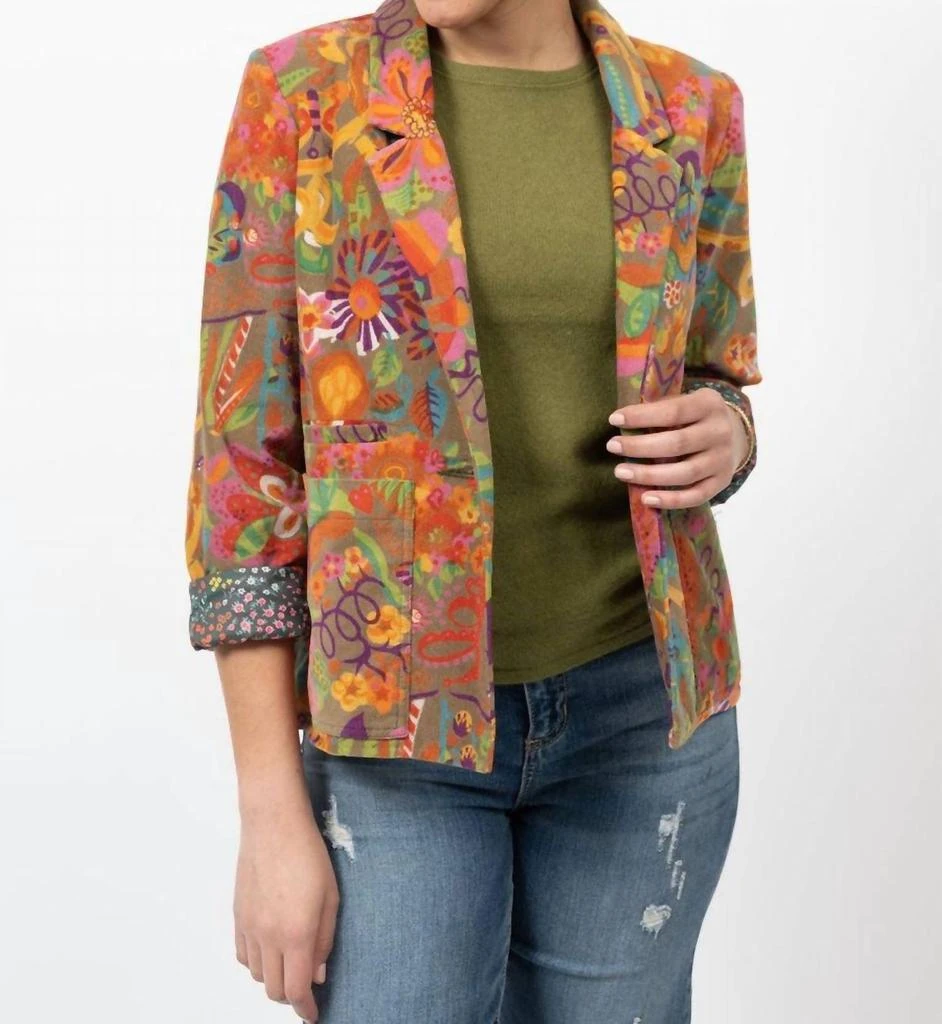 Ivy Jane Ivy Jane - Corduroy Print Jacket 2