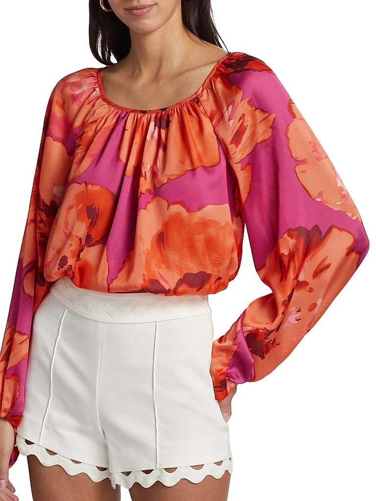 Ramy Brook Aria Floral Blouson Top 6