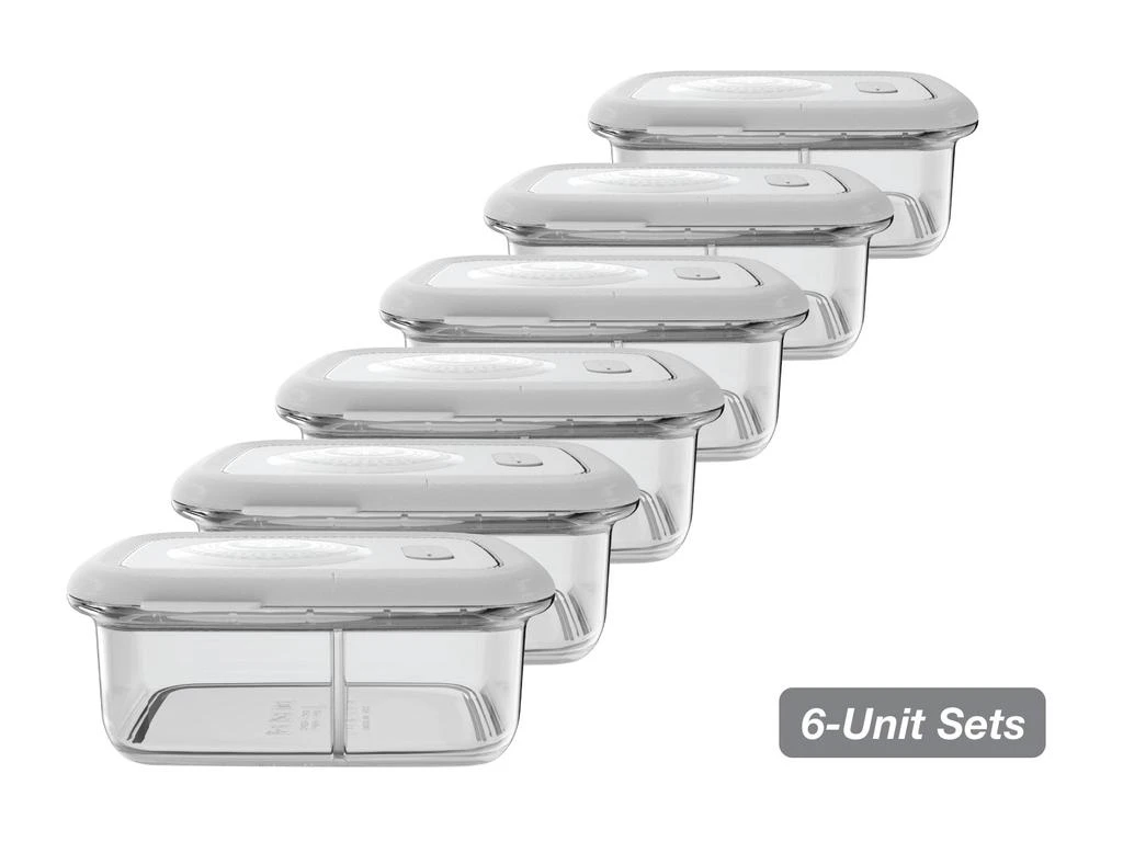 MNML Silicone Food Storage Container with Divider Set of 6 - 700 ml - Clear 2
