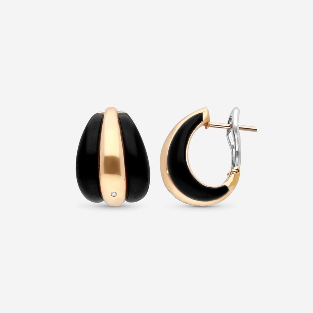 Damiani Damiani 18K Rose Gold Diamond Huggie Earrings 20076821