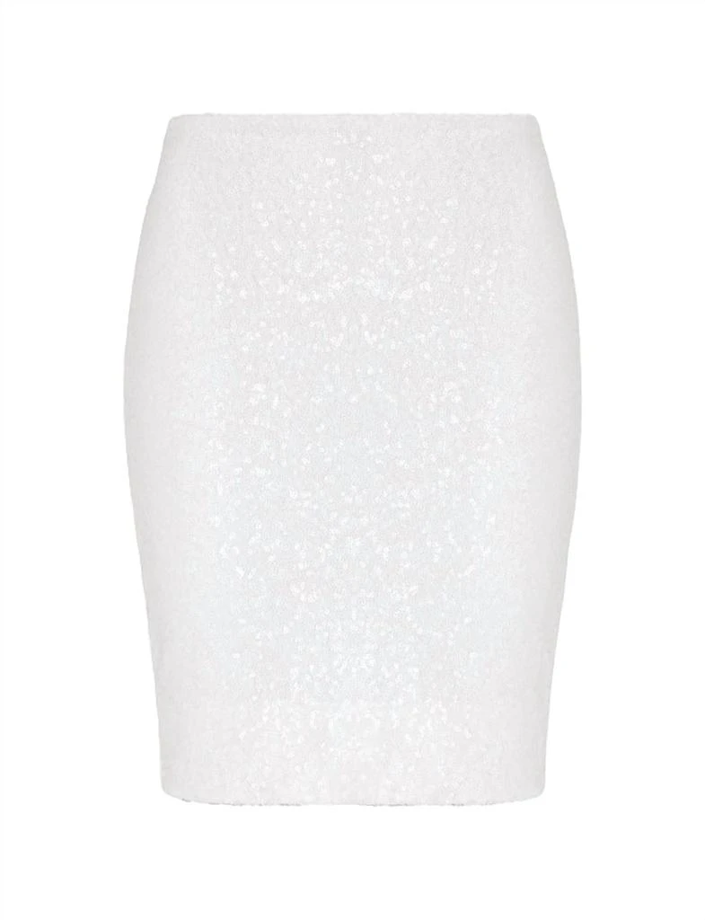 Commando Sequin Mini Skirt In White 3