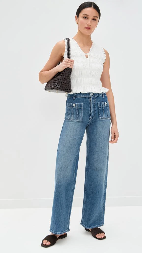 Paige Anessa Seamed Patch Pockets Jeans 1