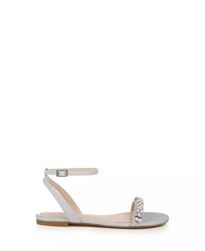 Badgley Mischka Women's Daria Rhinestone Embellished Evening Flat Sandals 2