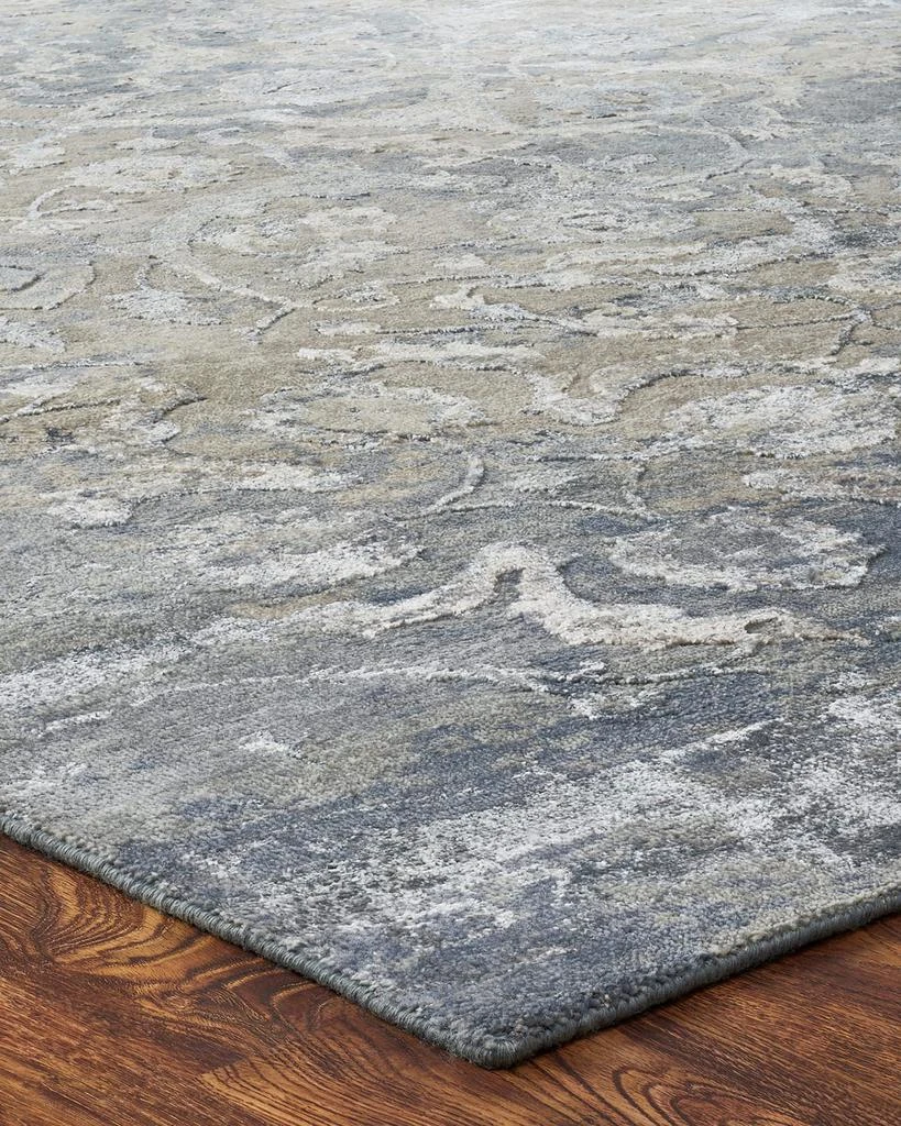 Haven 
Loom Aquamarine Hand-Knotted Rug, 3
 x 10
 4