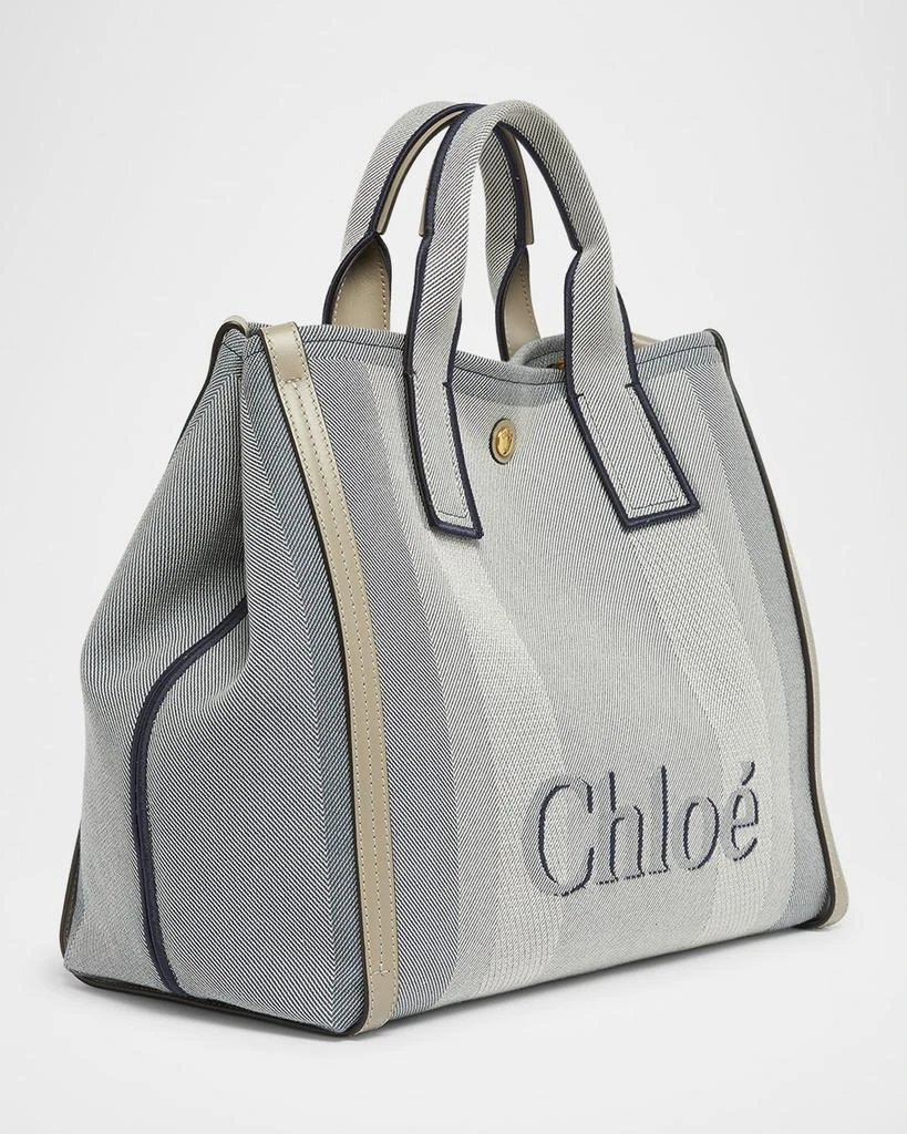Chloé Large Carry Tote Bag in Jacquard Canvas 3