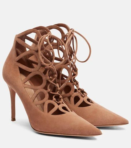 Gianvito Rossi Pointy 95 suede pumps 1