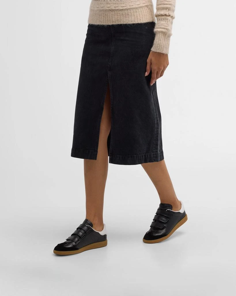 Isabel Marant Beth Perforated Leather Grip-Strap Sneakers 3