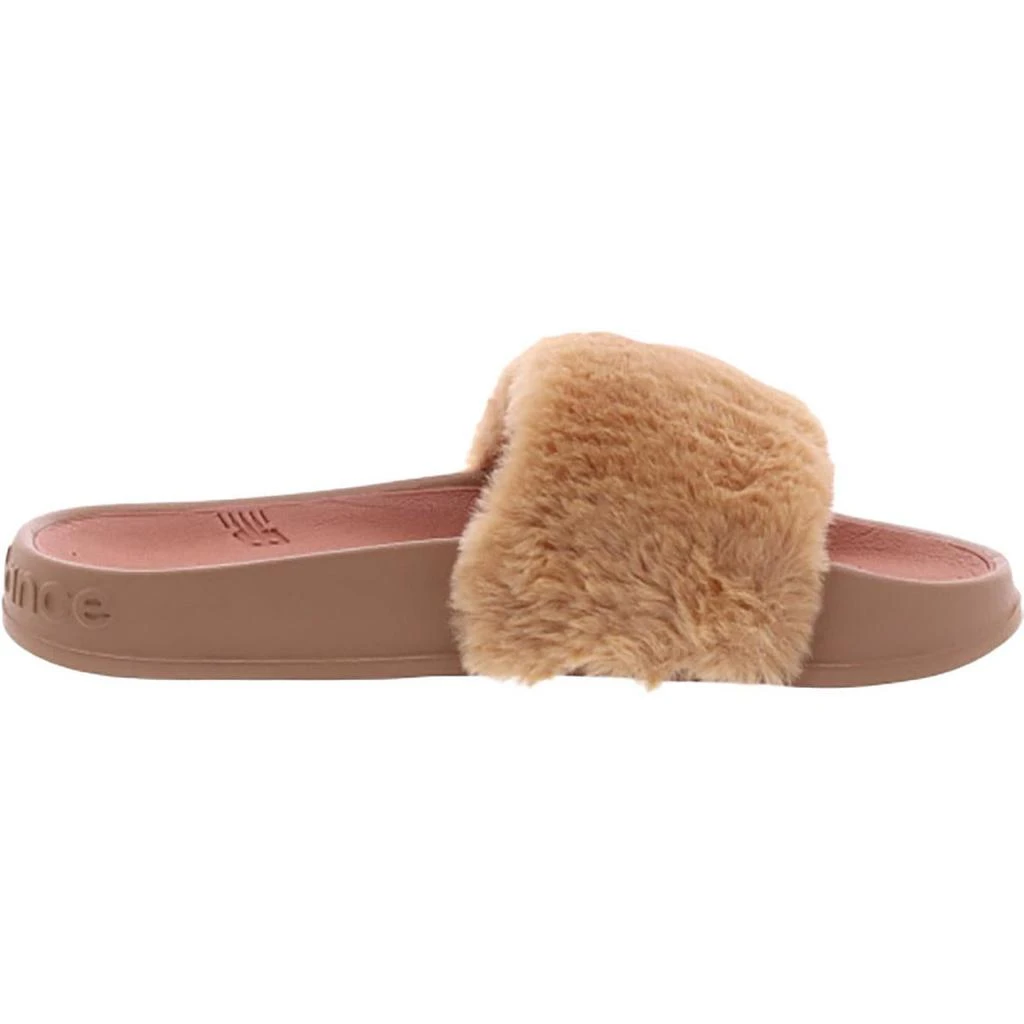 New Balance 200 Fuzzies Womens Faux Fur Footbed Slide Sandals 2