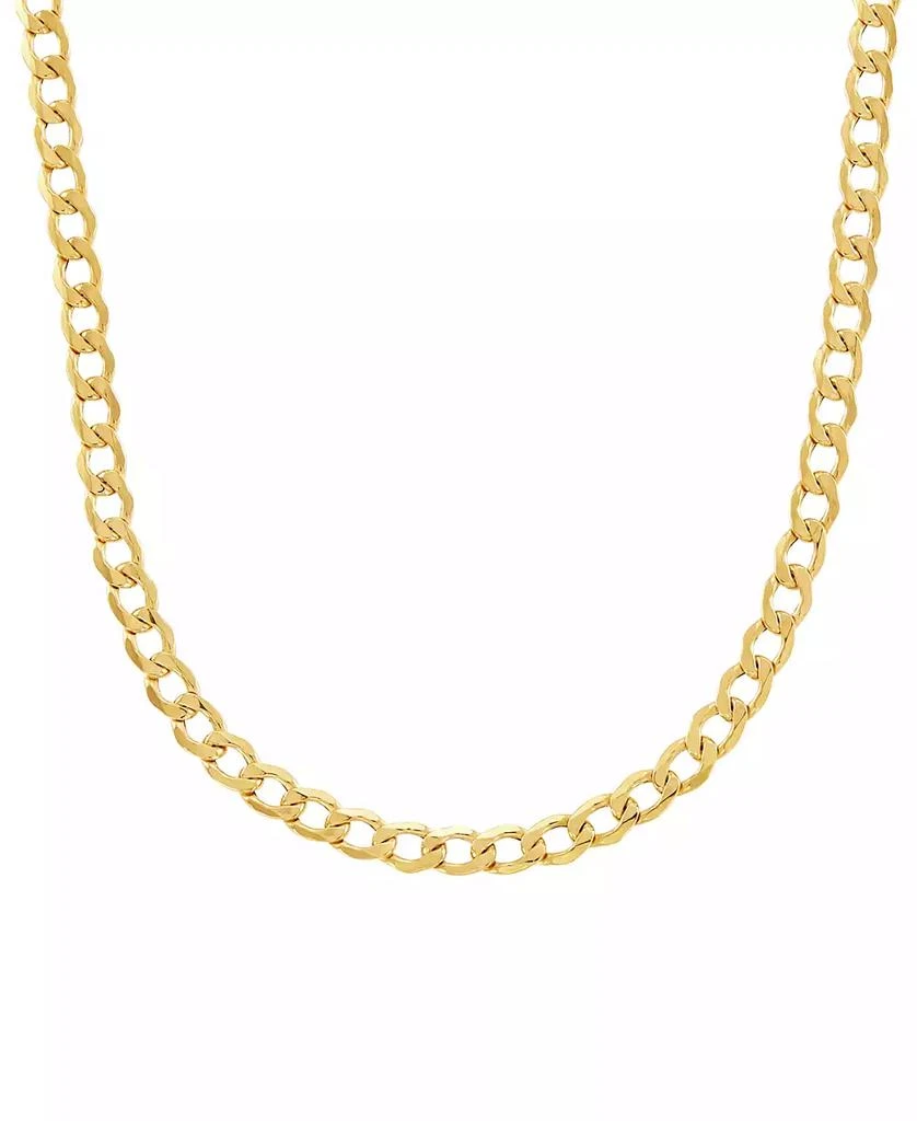 Italian Gold 20" Curb Link Chain Necklace (5mm) in 14k Gold 1