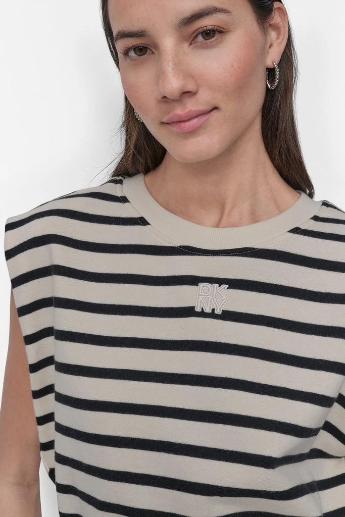 DKNY CREW NECK SLEEVELESS SWEATSHIRT 4