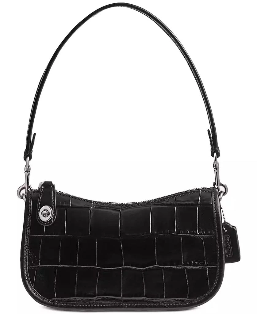 Coach Embossed Croc Leather Swinger 20 Shoulder Bag 1