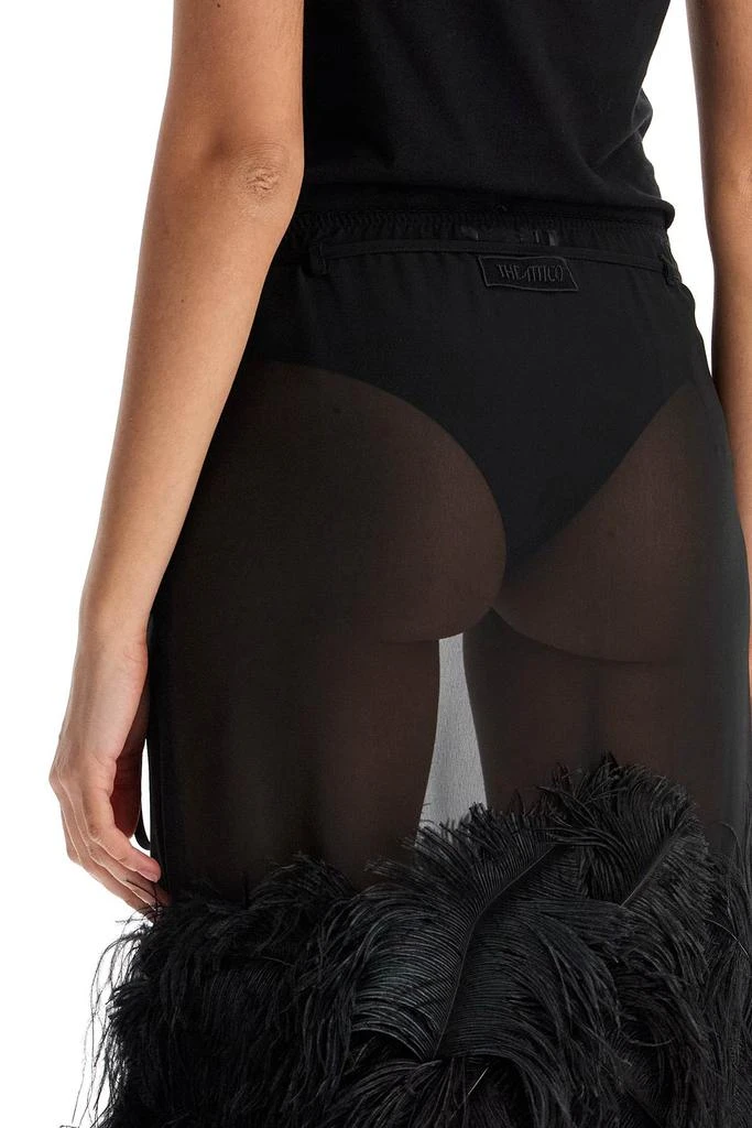 The Attico midi skirt with feathers. 4