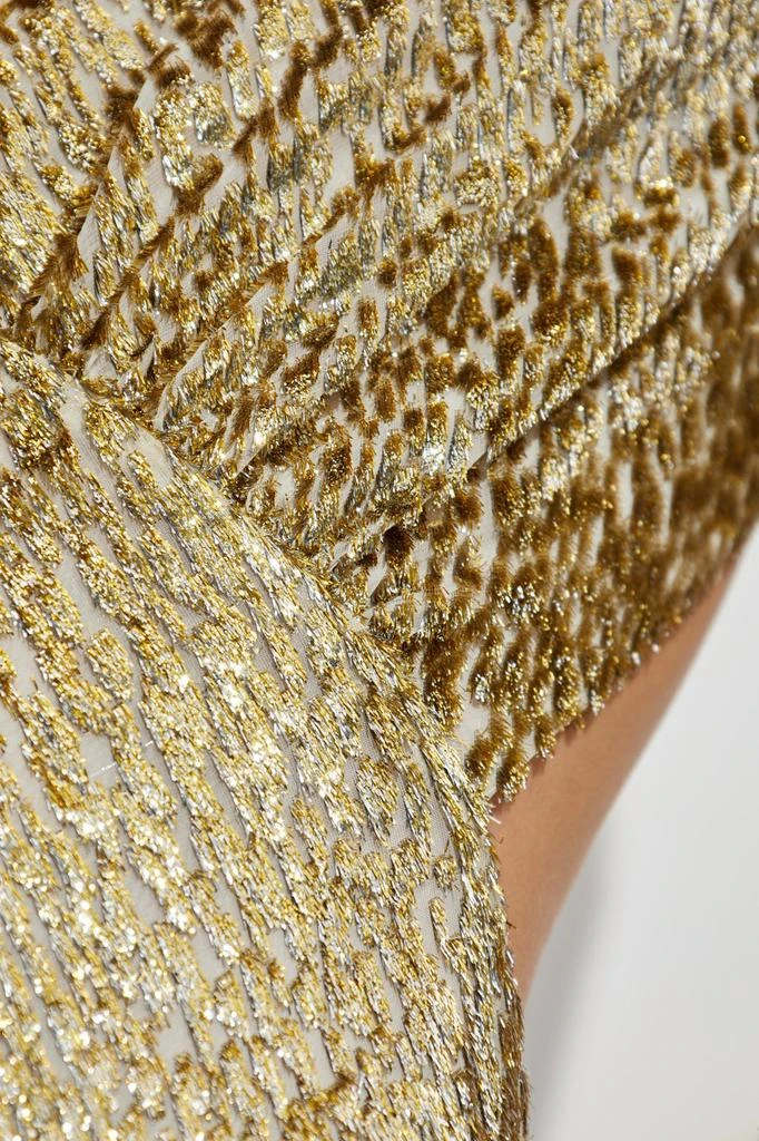 Self Portrait Self-Portrait Metallic-Effect Maxi Dress 4